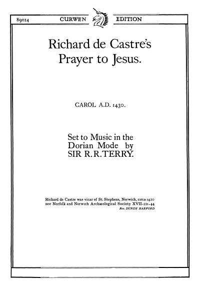 Richard De Castres Prayer To Jesus, GchKlav (Chpa)