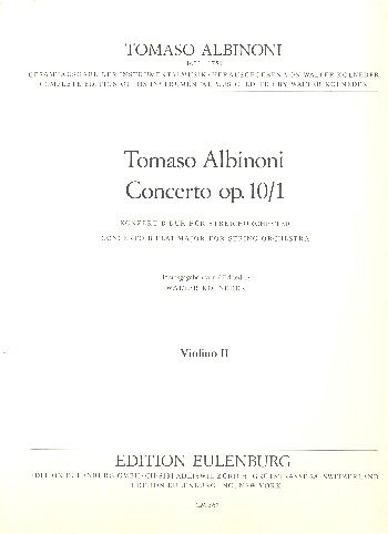 T. Albinoni: Concerto a cinque B-Dur op. 10/1, StroBc (Vl2)