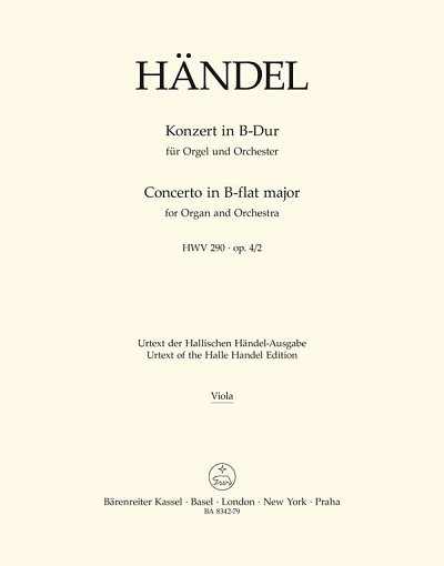 G.F. Händel: Konzert für Orgel und Orchester B-Dur op. 4/2 HWV 290