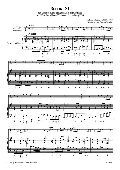 DL: J. Mattheson: Sonata XI per Violino, overo Traverso Solo