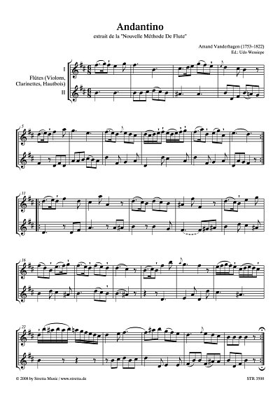 DL: A. Vanderhagen: Andantino aus: Nouvelle Methode De Flute