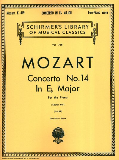 W.A. Mozart: Konzert 14 Es-Dur Kv 449 , 2Klav (SpPart)