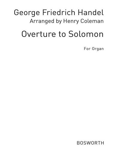 G.F. Händel: Overture Soloman, Org