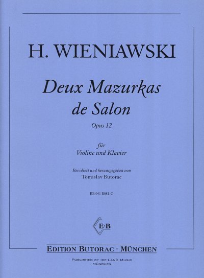 Wieniawski Henri: 2 Mazurkas De Salon Op 12