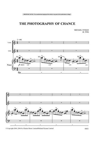 M. Nyman: The Photography Of Chance (Piano Trio), VlVcKlv