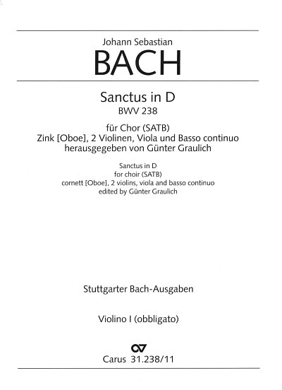J.S. Bach: Sanctus in D BWV 238, Gch4Baro (Vl1)