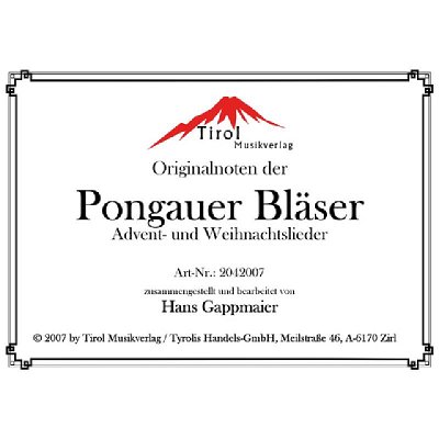 (Traditional): Pongauer Bläser - Advent- und, 5Blech (Pa+St)