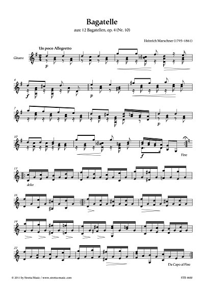 DL: H. Marschner: Bagatelle aus: 12 Bagatellen, op. 4 (Nr. 1