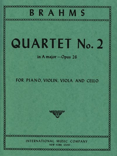 J. Brahms: Quartet No.2 Amaj Op. 26 (Bu)