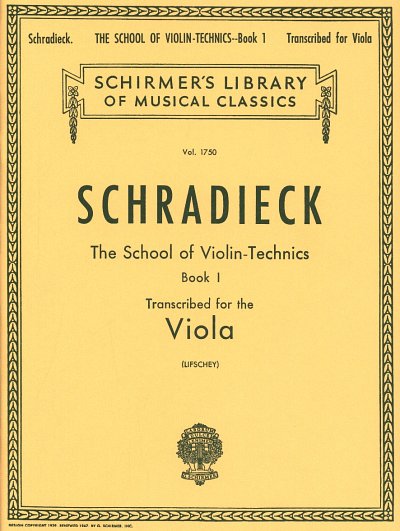 H. Schradieck: School of Violin Technics, Op. 1 - Book 1, Va