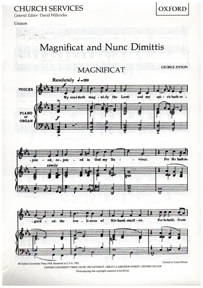 G. Dyson: Magnificat & Nunc Dimitis