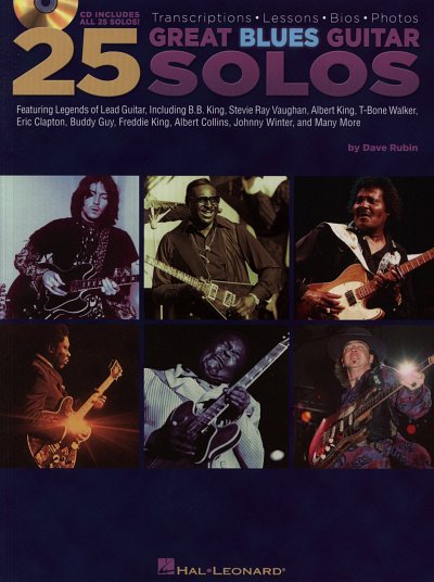 D. Rubin: 25 Great Blues Guitar Solos, Git (Tab+CD)