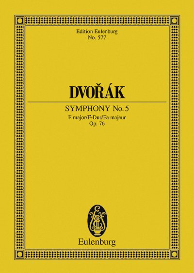 DL: A. Dvo_ák: Sinfonie Nr. 5 F-Dur, Orch (Stp)