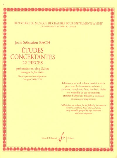J.S. Bach: Etudes Concertantes, Fl