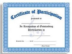 Urkunde für Teilnahme an Musikunterricht (TeilUrMu) (blau)