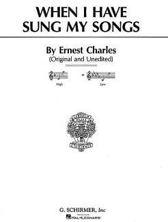 When I Have Sung My Songs, GesTiKlav (Bu)