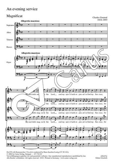 DL: C. Gounod: An evening service, GchOrg (Part.)
