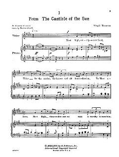 V. Thomson: From the Canticle of the Sun , GesKlav