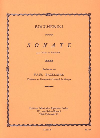 L. Boccherini: Sonate, VlVc (2Sppa)