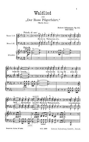 R. Schumann: Waldlied op. 112, MchKlav (KA)