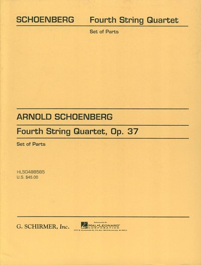 A. Schoenberg: Quartett 4 Op 37, 4Str (Stimmen)