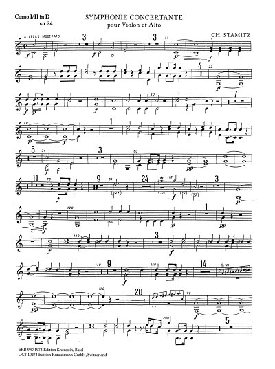 C. Stamitz: Sinfonia Concertante D-Dur (Hrn1,2)