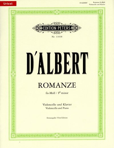 D'Albert, Eugen: Romanze fis-Moll fuer Violoncello und Klavi