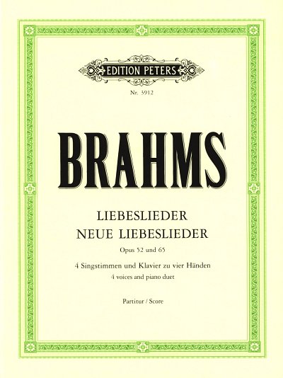 J. Brahms: Liebeslieder op. 52 / Neue Lie, 4GesKlav4 (Part.)