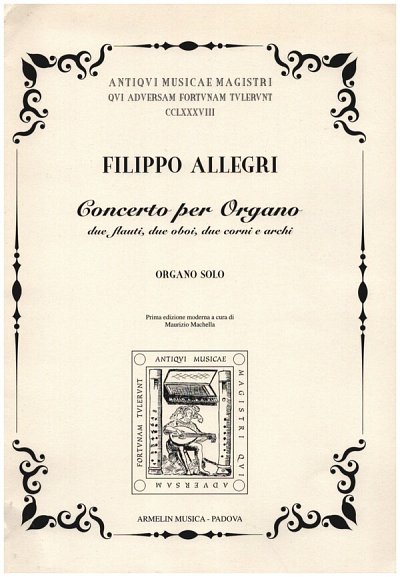 Concerto Per Organo, Archi, 2 Oboi e 2 Corni, Org