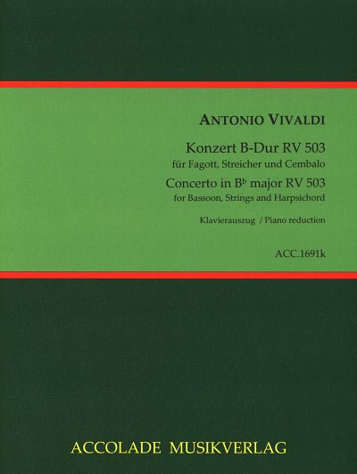 A. Vivaldi: Konzert B-Dur RV 503, FagKlav (KA+St)