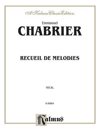 E. Chabrier: Recueil de Melodies, Ges (Bu)