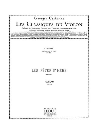 J.-P. Rameau: Jean-Philippe Rameau: Tambouri, VlKlav (Part.)