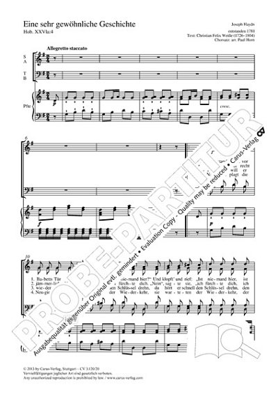 DL: J. Haydn: Eine sehr gewöhnliche Geschichte , GchKlav (Pa