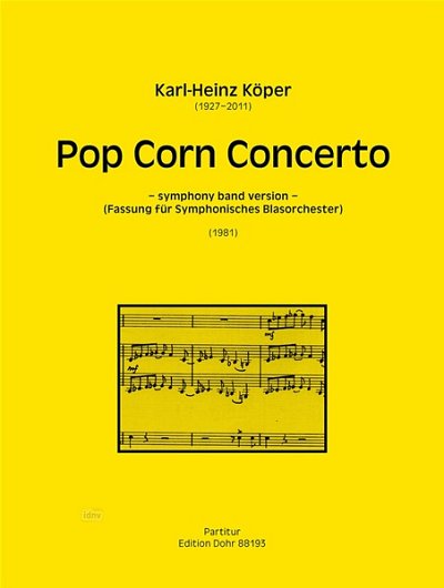 K. Köper: Pop Corn Concerto (Part.)