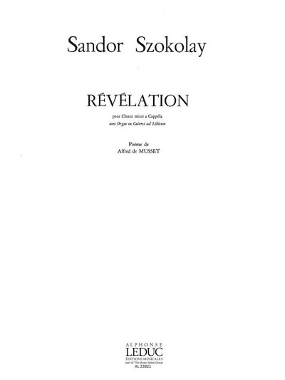 S. Szokolay: Revelation, GCh4 (Bu)