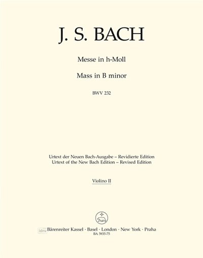 J.S. Bach: Messe h-Moll BWV 232, 5GsGch8OrcBc (Vl2)