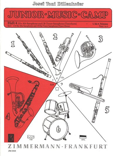 D.J. T.: Junior-Music-Camp, Heft 4: Saxophone,, 4Sax (Pa+St)