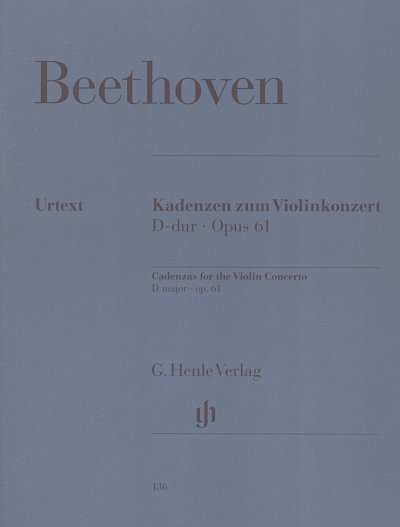 L. v. Beethoven: Kadenzen zu: Violinkonzert op. 61 , Viol