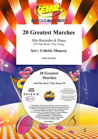 C. Mourey: 20 Greatest Marches, AblfKlav (+CD)