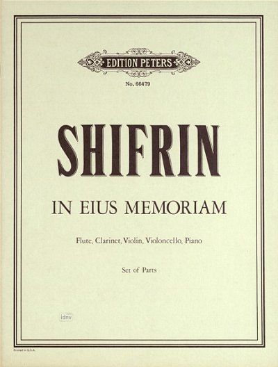 Shifrin Seymour: In eius memoriam (1968)