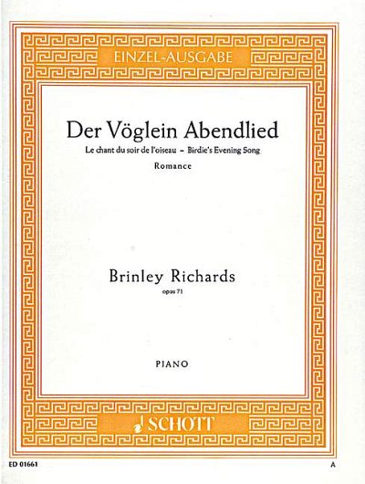 DL: R. Brinley: Der Vöglein Abendlied, Klav