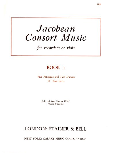 T. Dart: Jacobean Consort Music 1, 3Blf/Vdg (Stsatz)