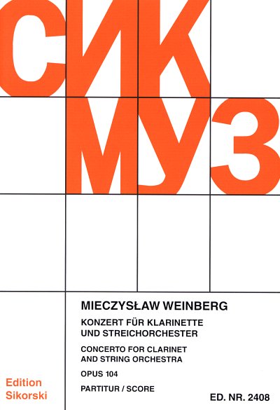 M. Weinberg: Konzert für Klarinette und Stre, KlarStro (Stp)