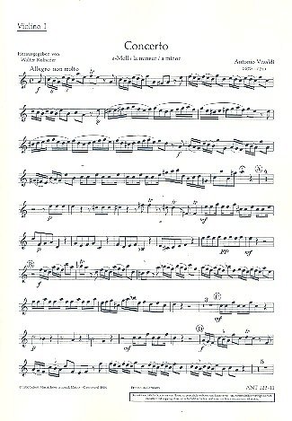 A. Vivaldi: Concerto A-Moll Pv 42 Antiqua