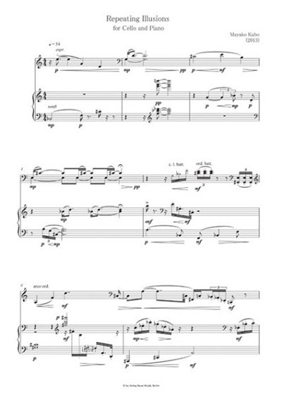 K. Mayako: Repeating Illusions (2013), Violoncello, Klavier
