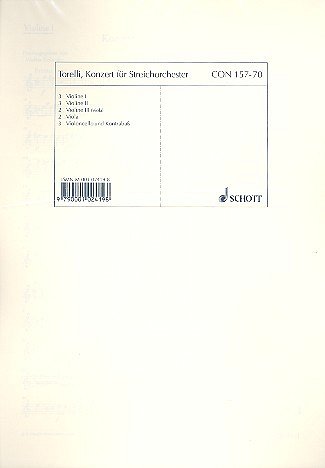G. Torelli: Konzert G-Dur op. 6/1 , Stro