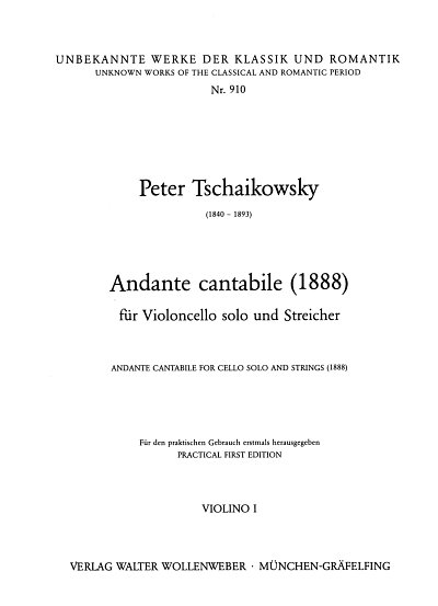 P.I. Tschaikowsky: Andante Cantabile op. 11, Vc5Str (Vl1)