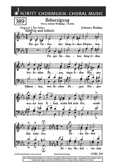 DL: J. Brahms: Beherzigung, GCh4 (Chpa)