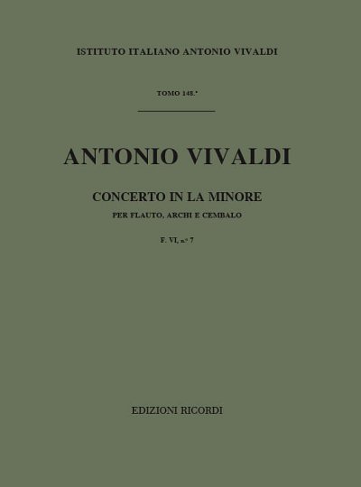 A. Vivaldi: Concerto in La Minore (A Minor) (Part.)
