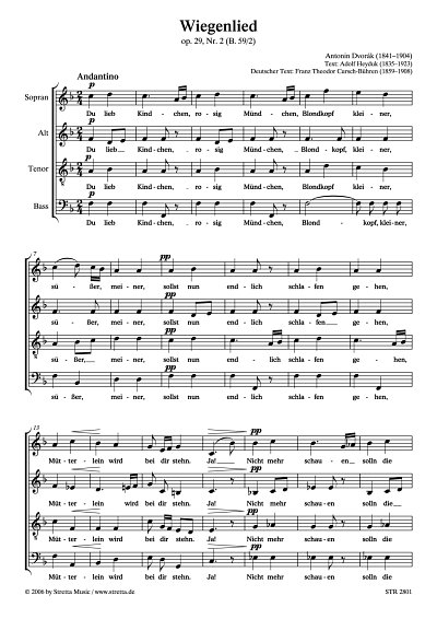 DL: A. Dvo?ak: Wiegenlied op. 29, Nr. 2 (B. 59/2)